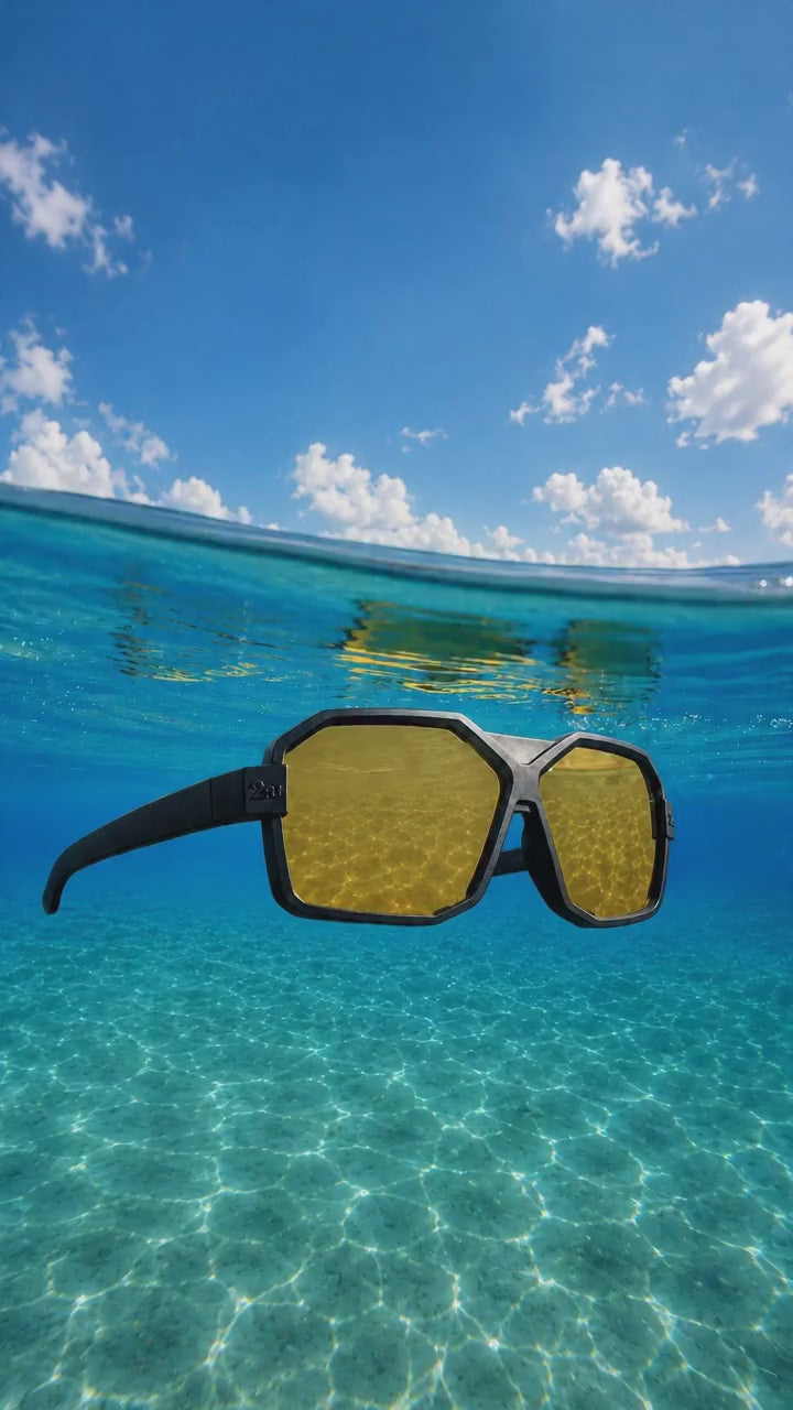 2nu FlexFoam sunglasses floating in seawater
